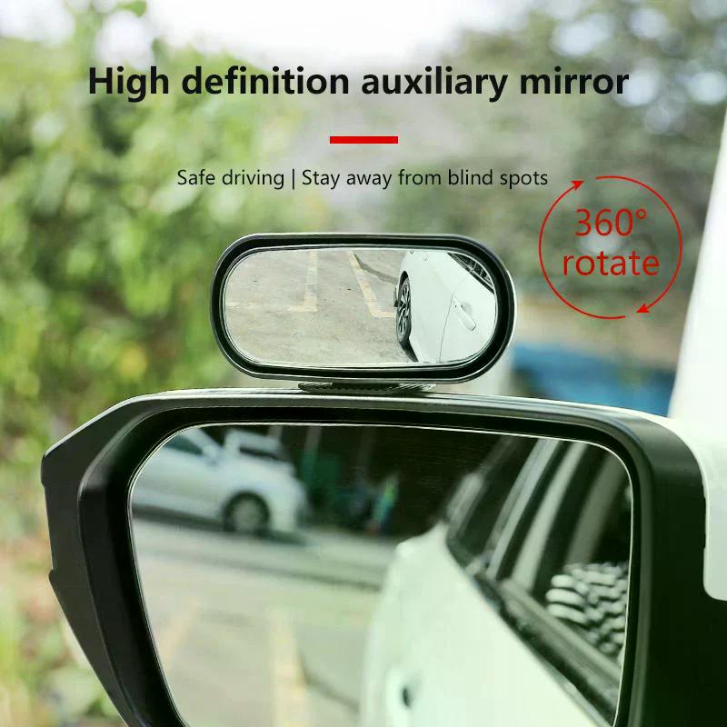 Universal Car Mirror Auxiliary Rear View Mirror Wide Angle Side Rear Mirrors Reverse Blind Spot 360° Adjustable Car Accessories