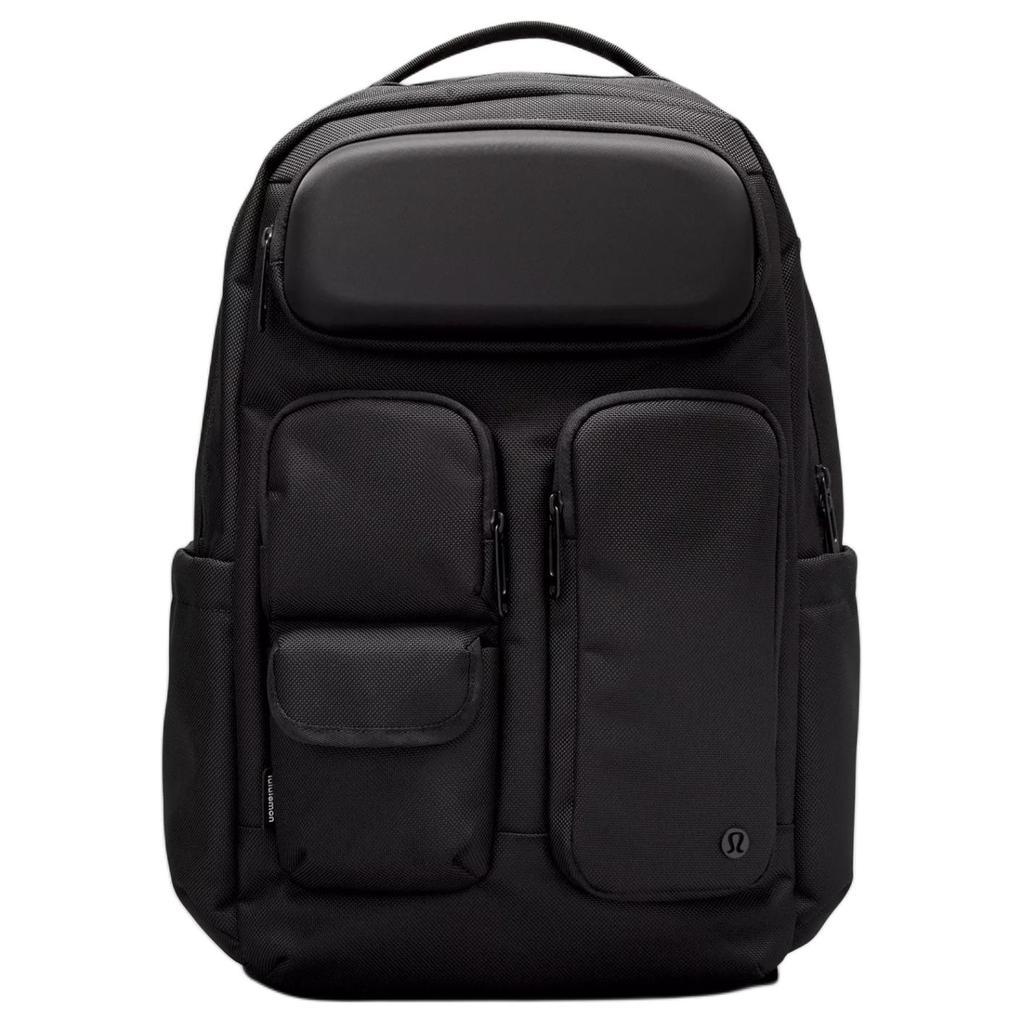 Lululemon Cruiser 23L Multi-Functional Pocket Zipper Closure Nylon Backpack Men backpack Black LM9AQ0S-0001