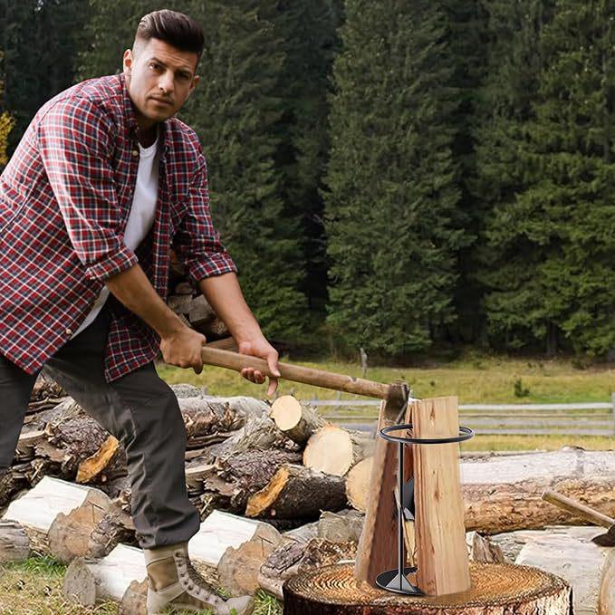 Portable Firewood Splitter: Efficient Manual Wood Separator for Outdoor and Household Use