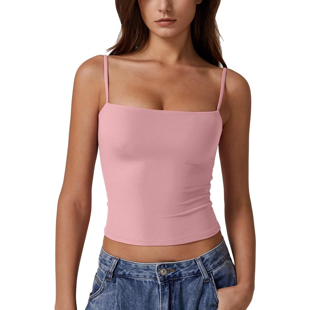 Women's Fashion Sleeveless Sexy Adjustable Small Camisole Colour Tank Top