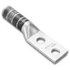 Burndy YA2C2TC38 Two Hole Hylug Code Conductor Long Barrel Copper Compression Terminal, #2 AWG Conductor, 3/8" Stud Hole Size, 1" Stud Hole Spacing,