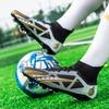 Football shoes men's high-top spikes non-slip lawn teen students adult game training quick-drying sneakers