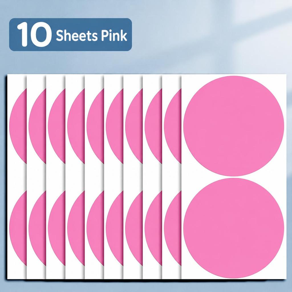 10 Sheets Round Dot Stickers Color Circle Labels Self Adhesive Color Coding Stickers for Office School Organization