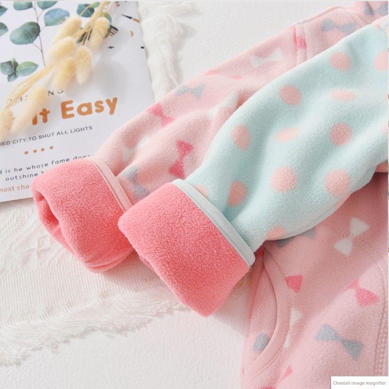 Girls' Spring, Autumn, and Winter Jacket 2023 New Children's Fleece Warm Zip-Up Shirt for Little Girls, Thickened and Fleece-Lined Top