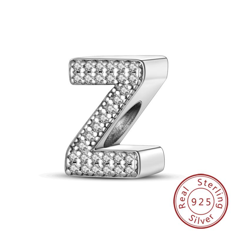 Charms Passen Auf Original Armband A-Z Alphabet Charms Perlen Kupfer 26 Buchstaben Charm Für Frauen Mädchen Diy Feiner Schmuck Geschenk