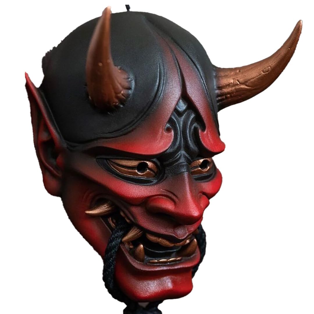 [TOMMYFIELD] Rubber Mask Cosplay Ghost Face Prank Devil Mask Mask Entertainment Demon (Red) [Item]