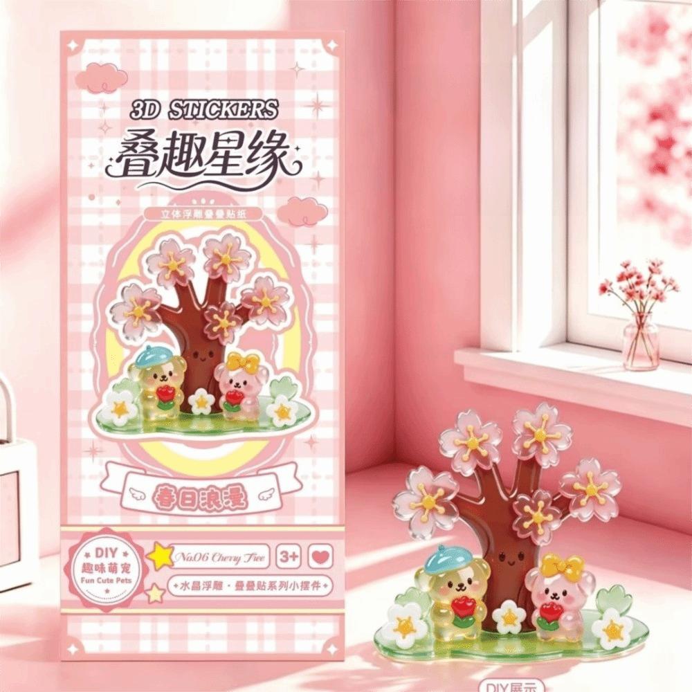 Mini Ornament DIY Stacking Stickers Handmade Relief Stickers Scrapbooking