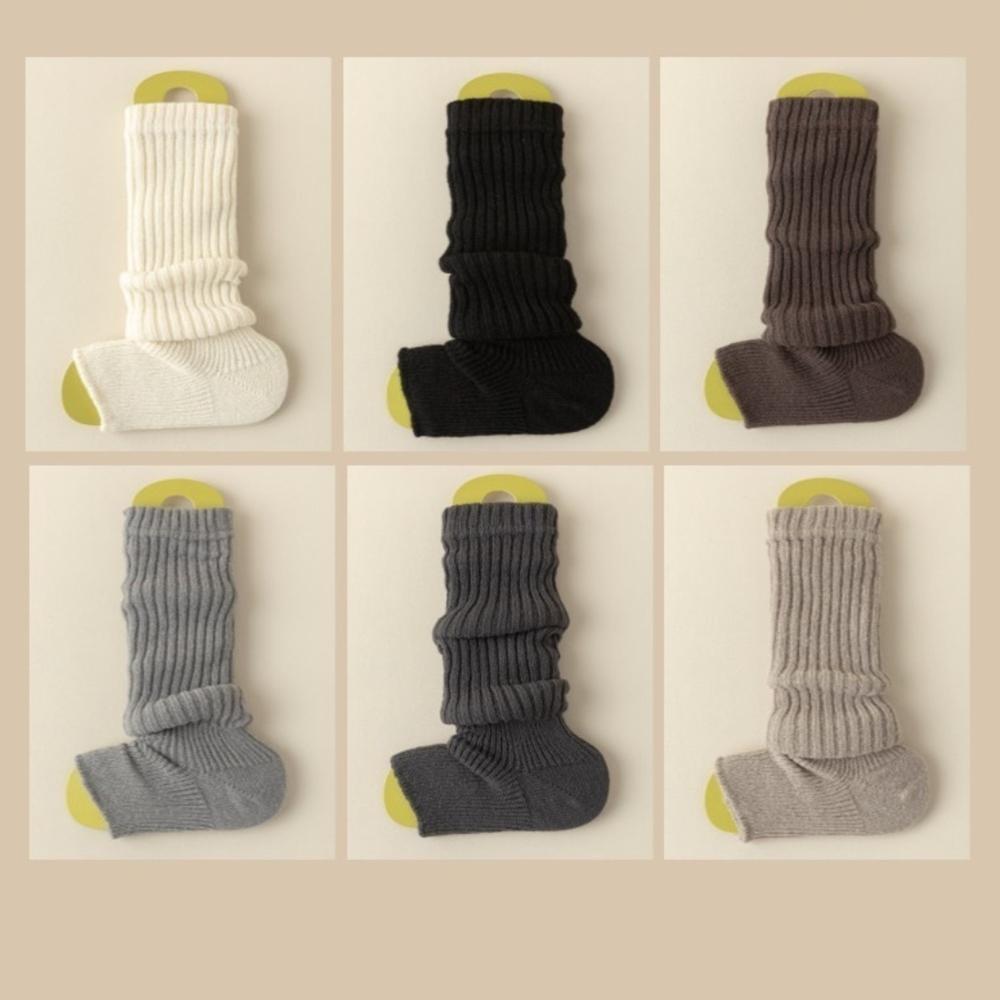 Winter Knit Leg Warmers – Thick Ribbed Design,6COLOR From Korea
