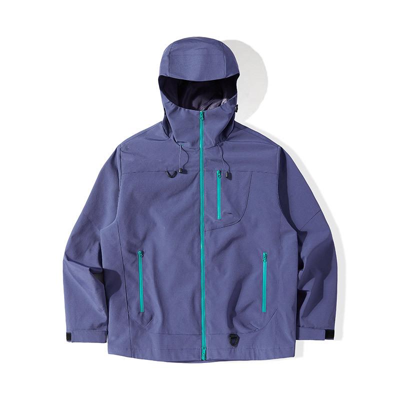 Men's Autumn Winter Men's Outdoor Mountain Style Hooded Workwear Jacket Men's Assault Suit Men's and Women's Waterproof Outdoor Mountaineering Suit