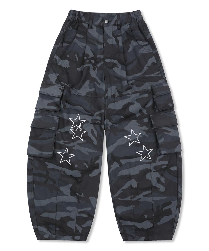 GLACK Gp163 Starpoint Camo Cargo Pants (Black Camo)