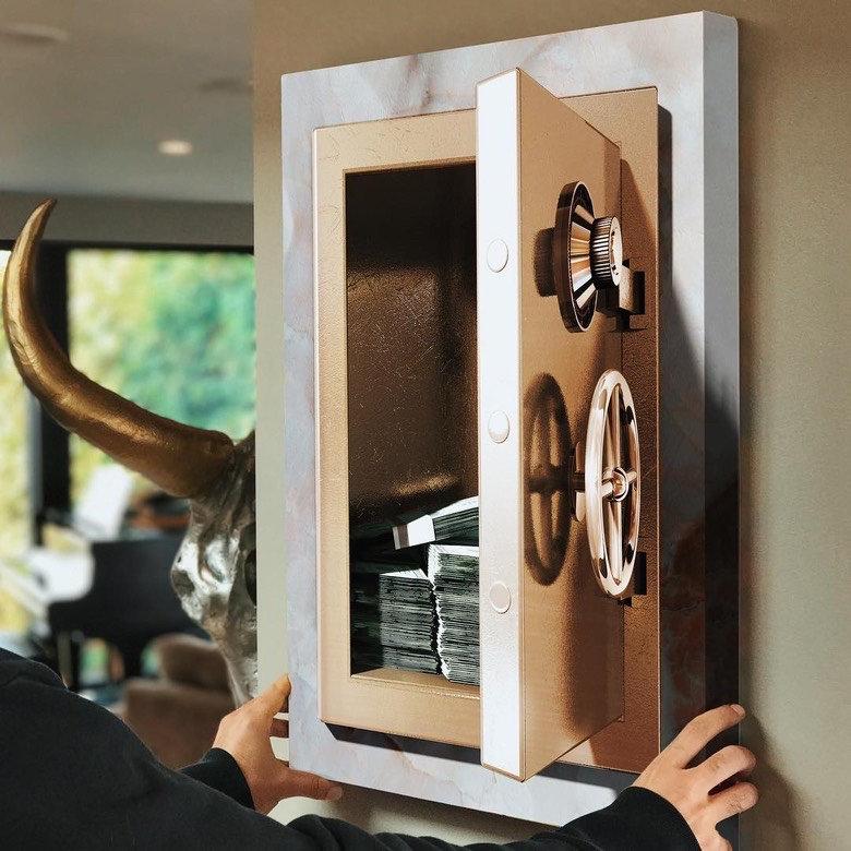 

Плакат «Деньги в сейфе», настенный художественный принт, современная креативная картина, холст, картина, офисная гостиная, настенное украшение, украшение для дома, Куадрос 21x30cm No Framed