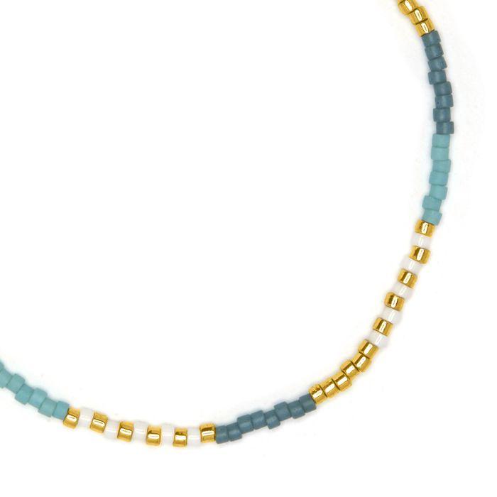 Bracelet - LUXENTER - Sisak - 18-carat Yellow Gold Finish - Multicolored Crystal - Elastic 55 Mm