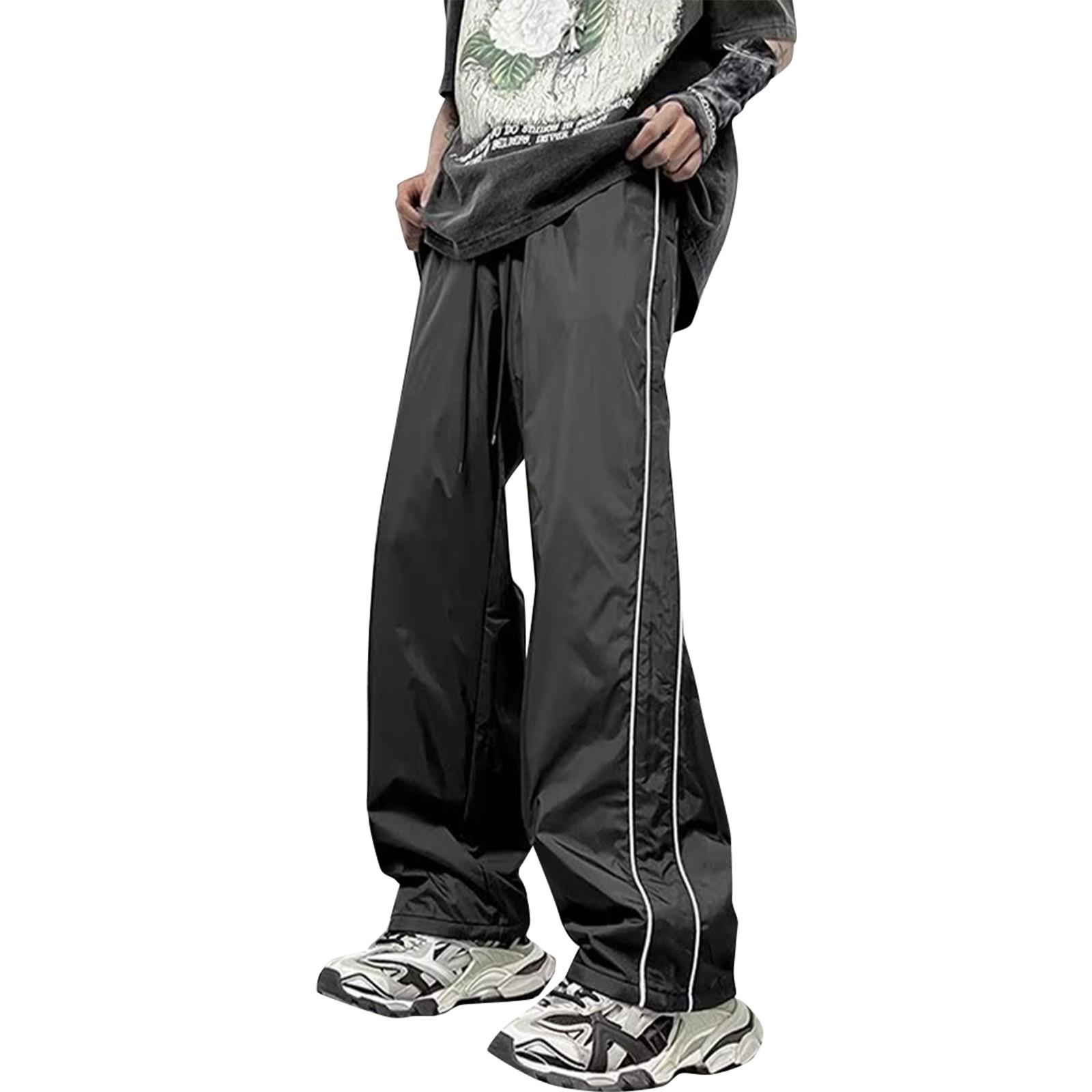 

Женские модные спортивные брюки с низкой талией, повседневные карманные прямые рабочие длинные брюки XL чёрный