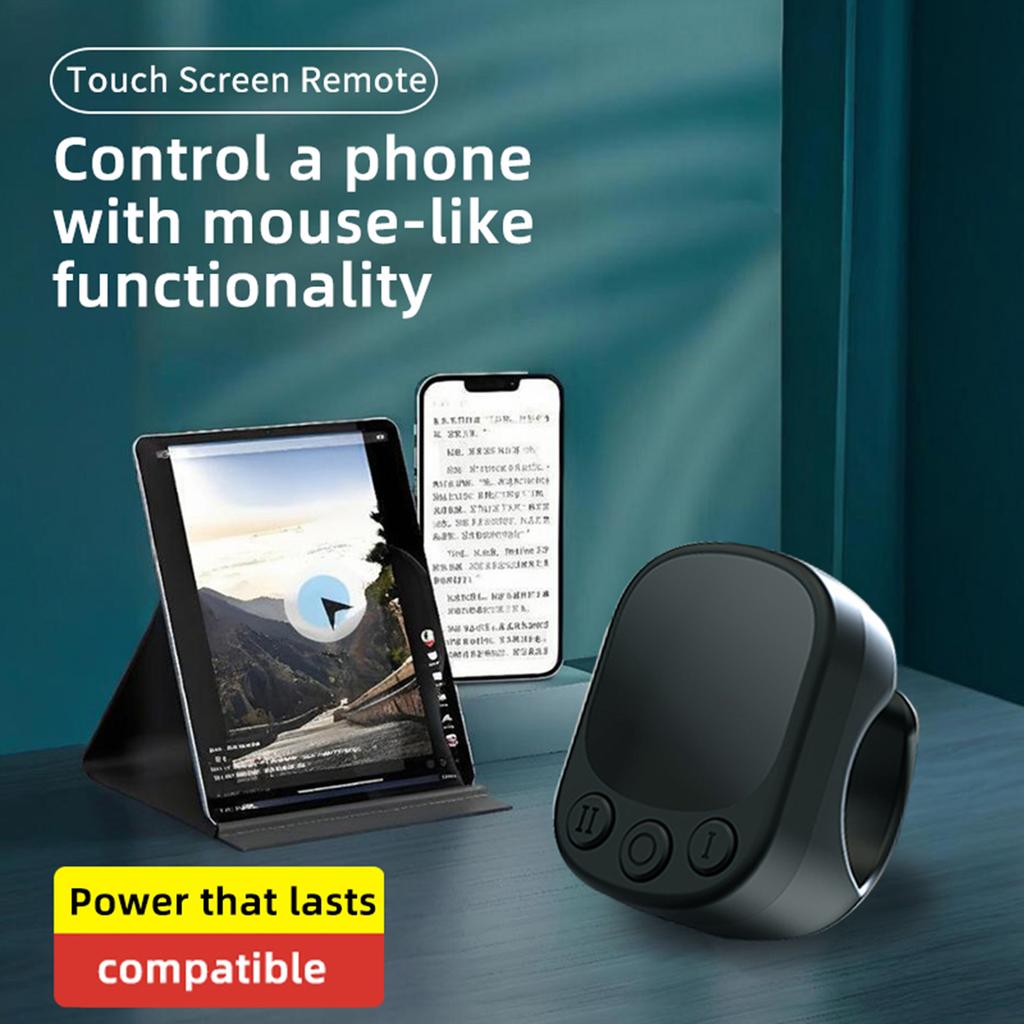 Fernbedienungsring mit Touchpad Bluetooth 5.4 Scrollring Kabelloser Seitenumblätzer Kamera-Fernbedienung für Telefon Tablet
