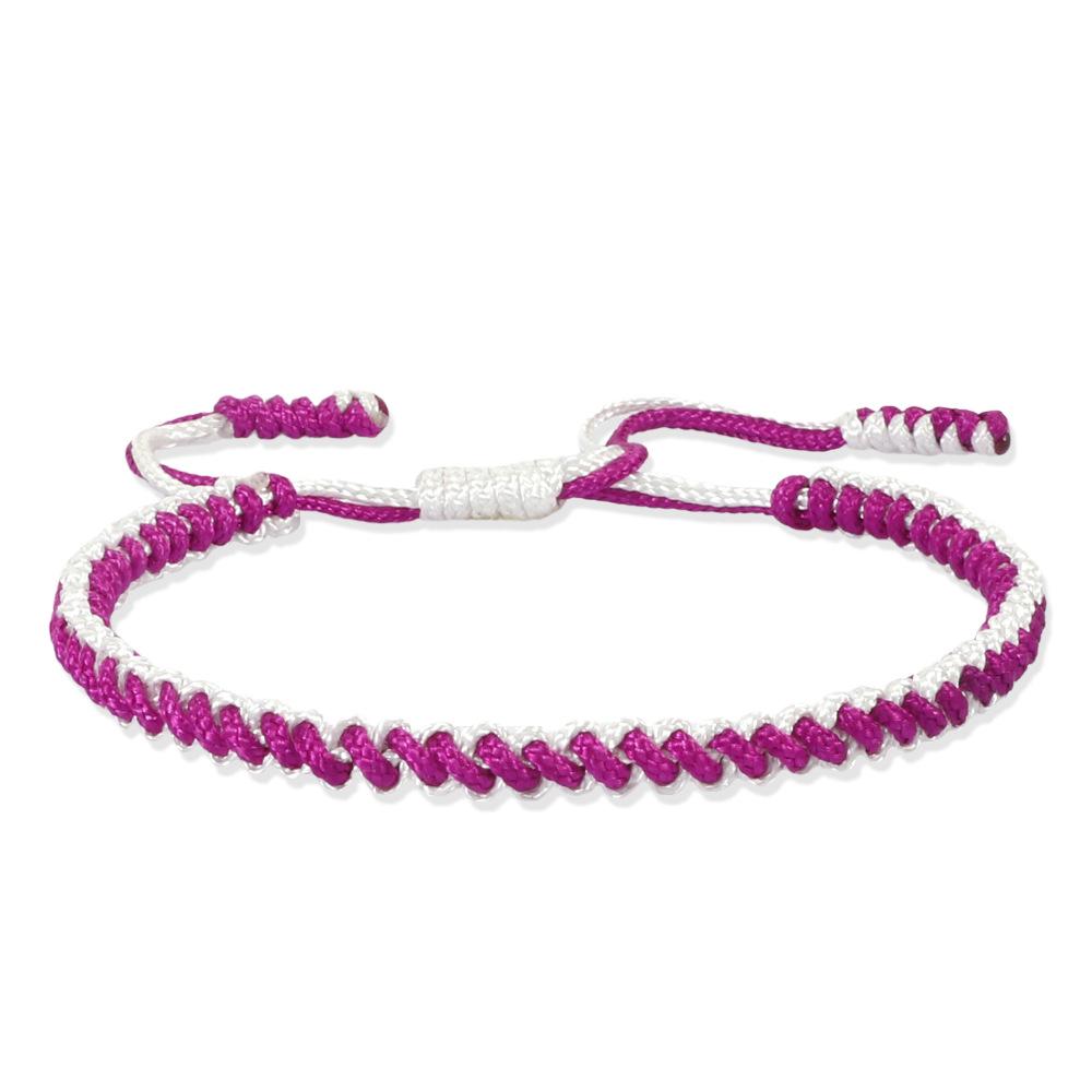 Women's Two-Color Ethnic Knot Bracelet: High-End Handwoven Jewelry