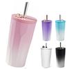 Stanley Tumbler with Straw and Vacuum Wide Keeps Drinks Hot or for and Suitable for Girls and Boys and White Lid, Insulated, 600ml, Mouth, Cold,