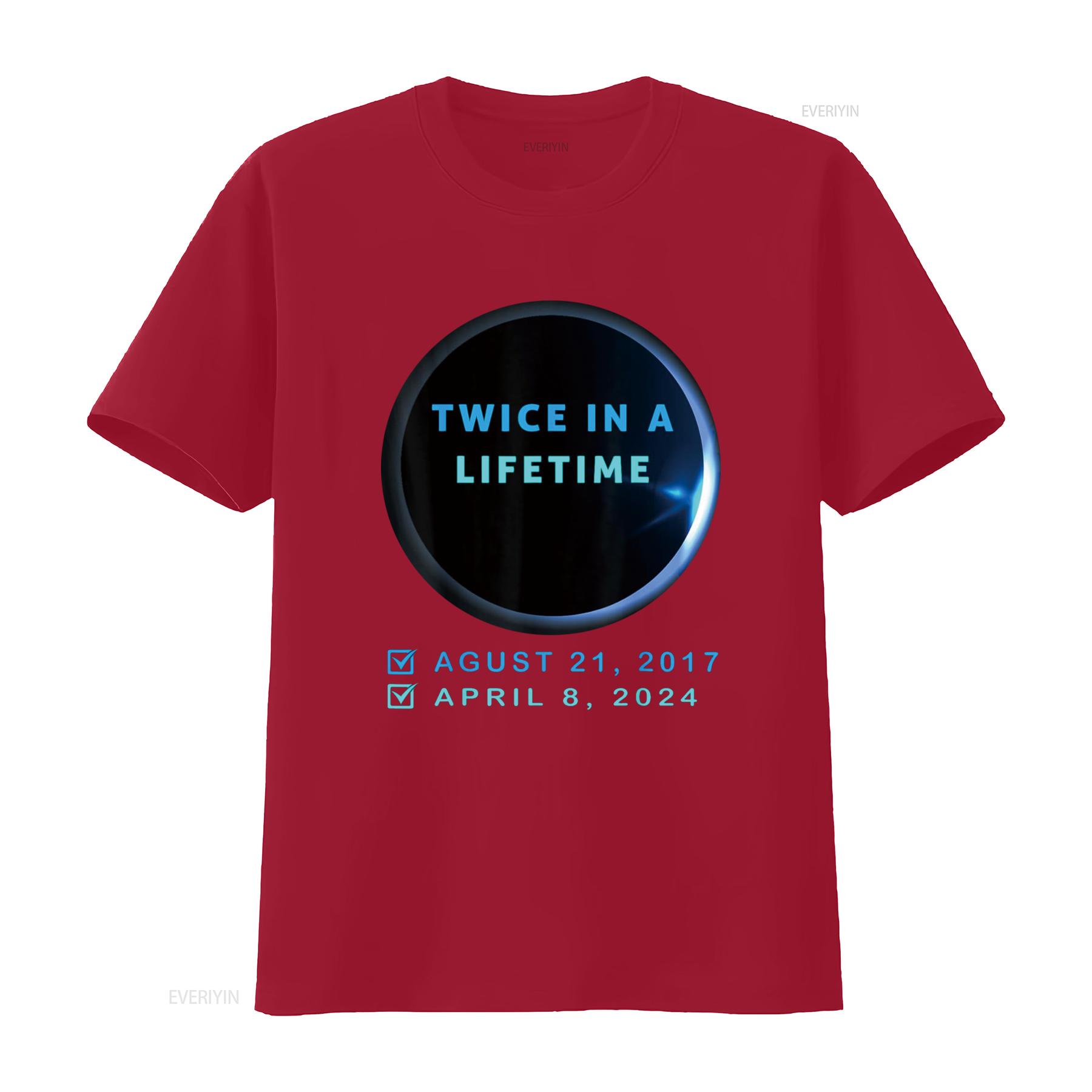 Solar Eclipse Twice in Lifetime 2024 Blue T Shirt vintage Washed Stylish Top For Everyday Wear designer clothes Unisex fashion S