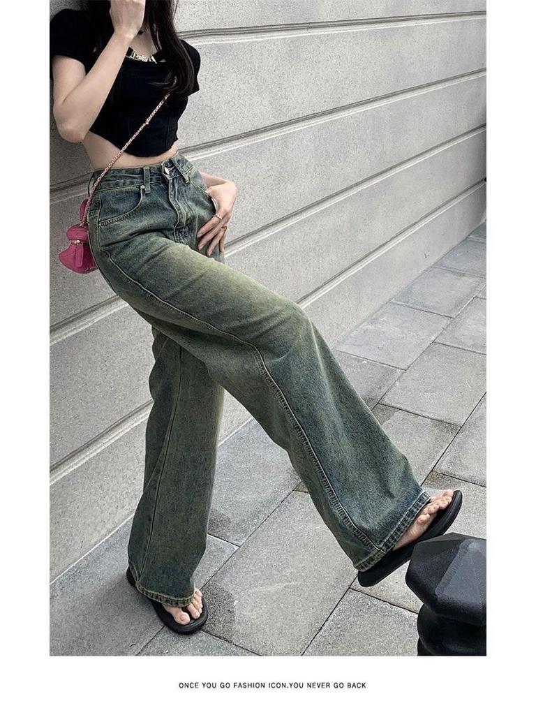 Retro High Waist Wide Leg Jeans for Women - Pear Shape & Casual Fit