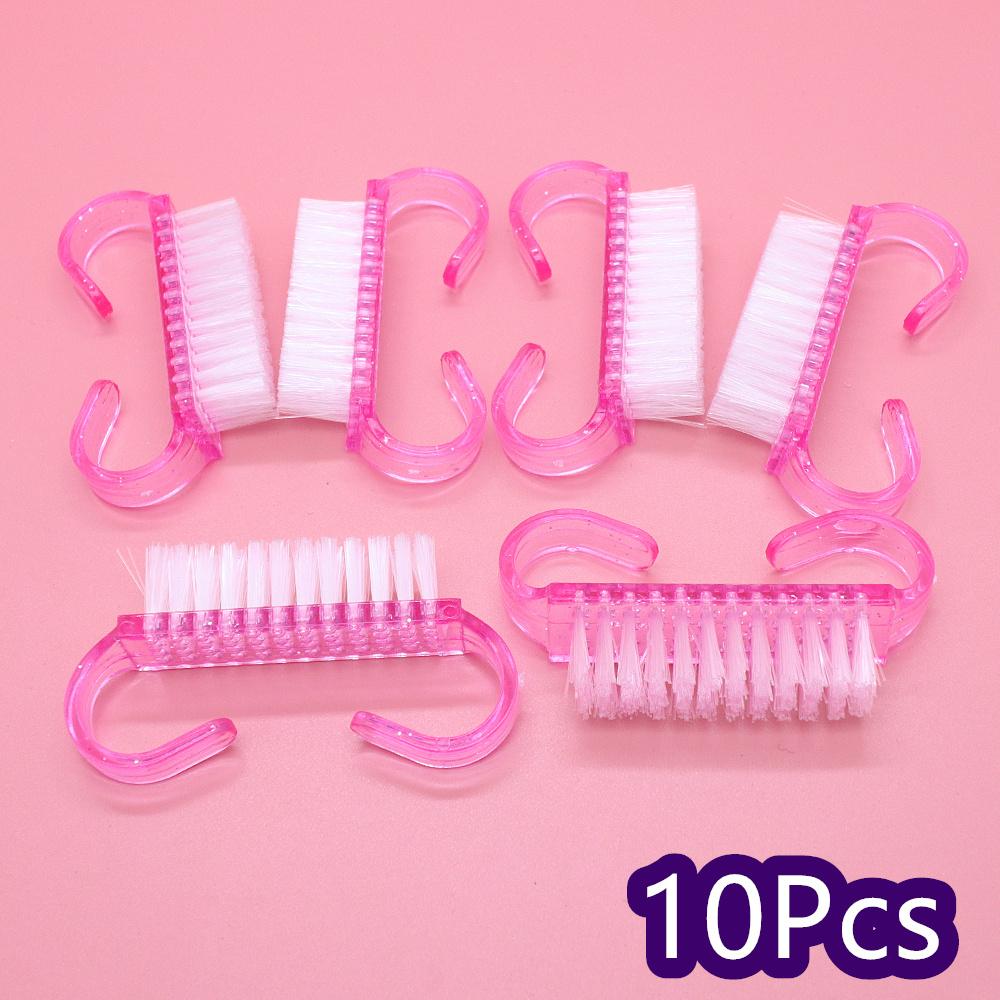 

10/30Pcs Acrylic Nail Art Brushes 4 Colors Manicure Tool Set Soft Dust Removal Plastic Cleaning Brushes For Powder Dust Cleaning