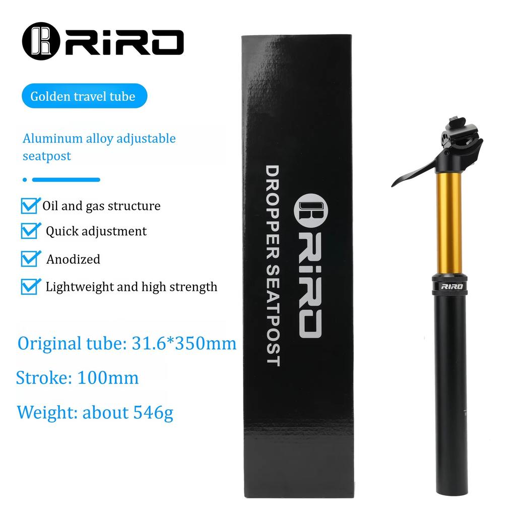 Bike Dropper Seatpost 350mm/400mm MTB Bicycle Saddle Post Adjustable Aluminum Alloy Mountain Road Bike Cycling Chair Tube Part