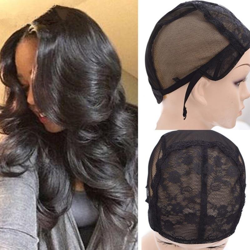 

Новые сетки для париков с двойным кружевом для изготовления париков и плетения волос, эластичная регулируемая сетка для парика, черная куполообразная шапочка