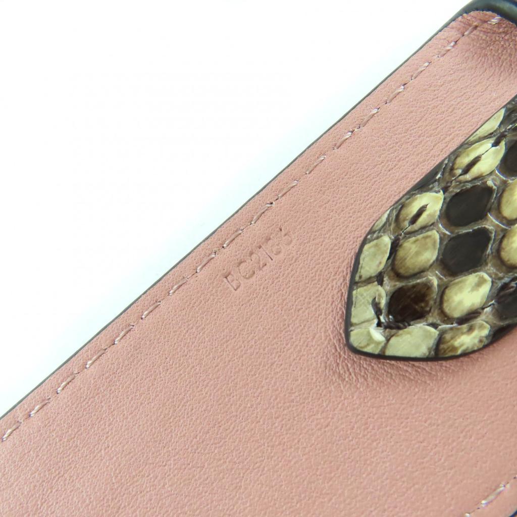 Excellent LOUIS VUITTON Shoulder strap Python leather Brown pink Women J02293 Used