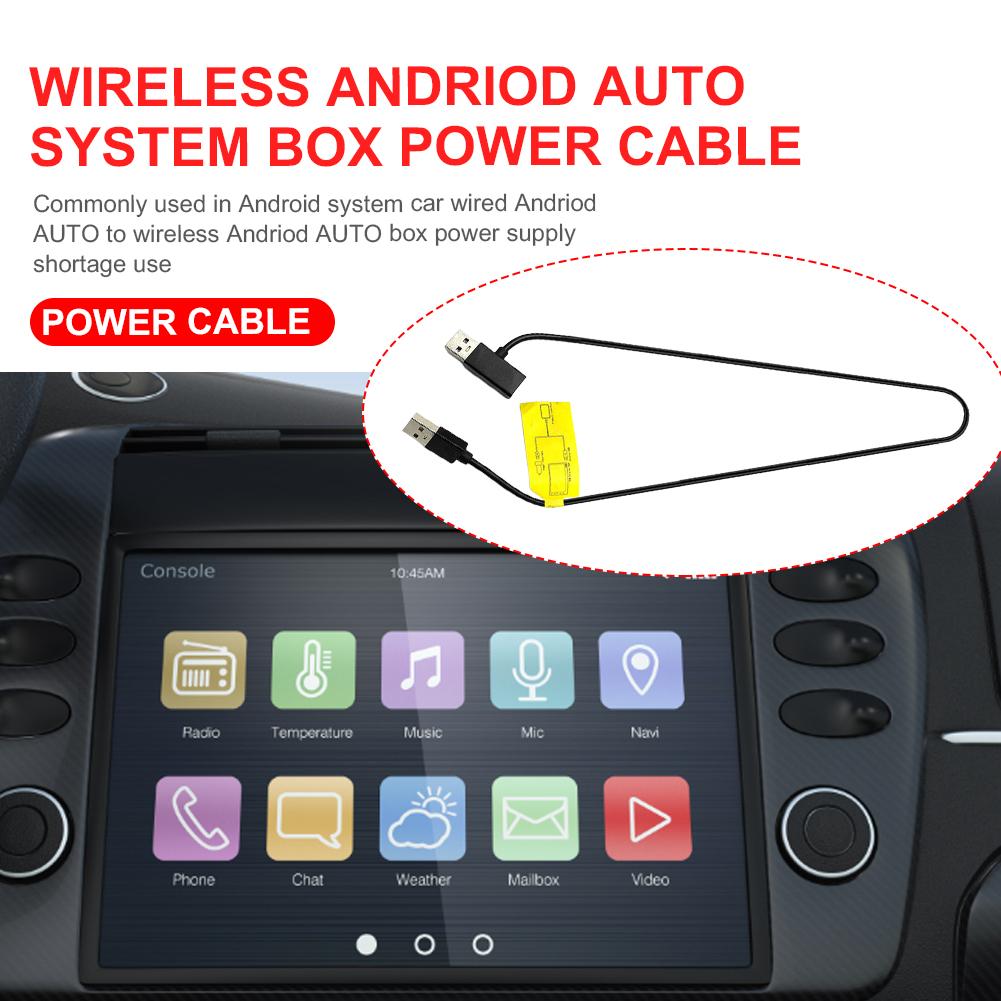 1-3Pcs 12V Car AI Box Wireless CarPlay Ai Box Power Cable  Android Auto Two-Point Line Prevent Restart Stable Power Converter