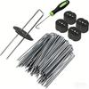 Hot Dip Galvanized15CMGarden Stake with Spacer Plant Fixing Ground Spike100/200/400Packaged Garden Support Tent Pegs
