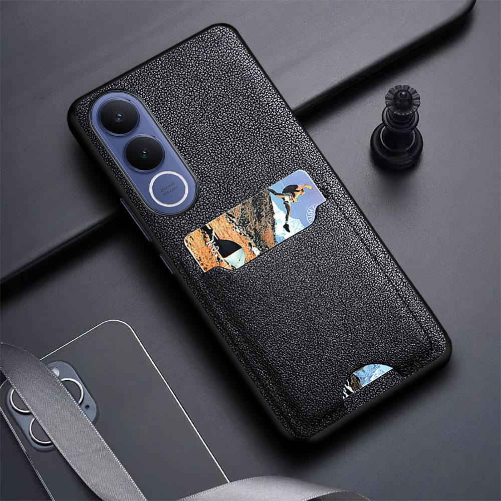 Card Slot Bag Holder Case For VIVO V70 FE V50 Lite 5G funda Leather Luxury Back Cover for vivo v60 lite v40 pro lite case capa
