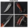 Stainless Steel Pocket Folding Knife Outdoor Fruit Knife with Non Slip Handle Portable Multifunctional Small Camping Knife