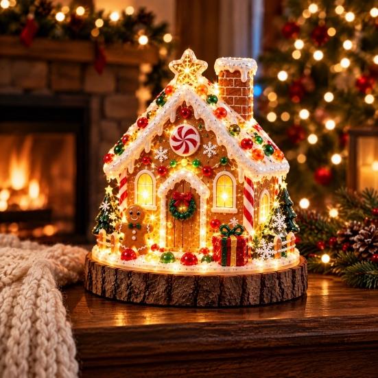 Resin Christmas Tree Kit DIY Night Light Kit, Holiday Craft Set with Making Silicone Mold, LED Light, Decorations & Tools, Gift for Crafters Project