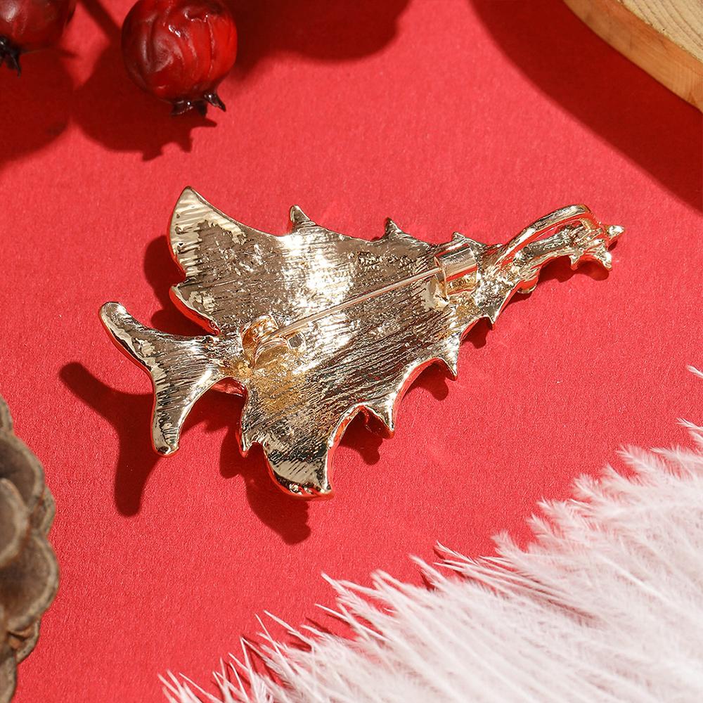 Crystal Christmas Brooches Rhinestone Christmas Tree Brooch Pin Jewelry Gifts