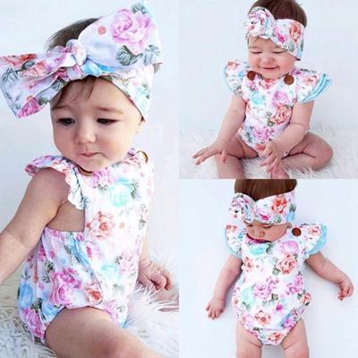 UK Stock Newborn Baby Boy Girl Romper Bodysuit Sunsuit Summer Outfit Set Clothes