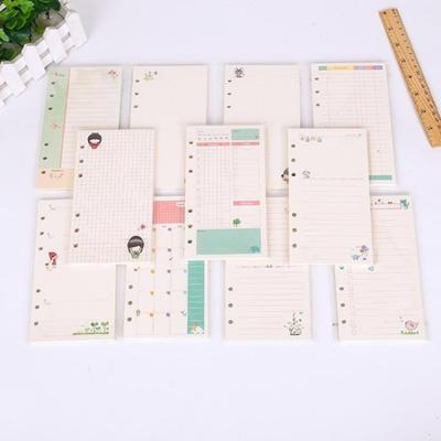 A6 Loose Leaf Notebook Paper Refill Spiral Binder Inner Page Filler Weekly Monthly Schedule Notes Printing Stationery Office School