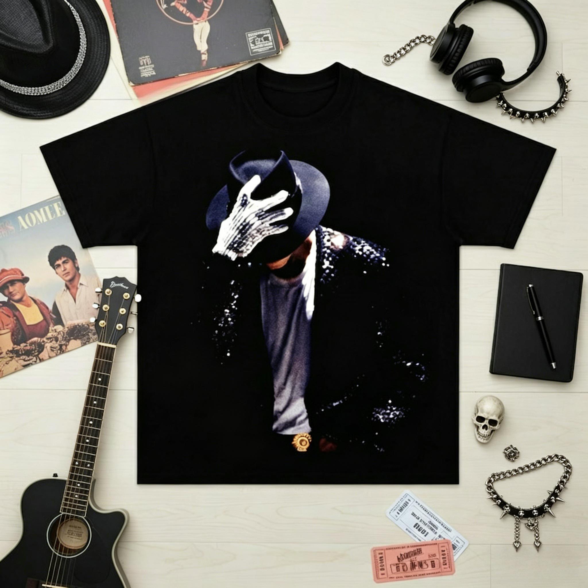 

2026 New Michael Jackson Shirt Vintage 90s Graphic Tee Hip Hop Streetwear T Shirt for Unisexs Womens Fan Gift Casual Summer Top 4XL
