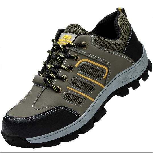 

Labor protection shoes male steel baotou anti-smashing anti-stabbing penetration gas wear-resistant safety work shoes D226 46 армия зеленый