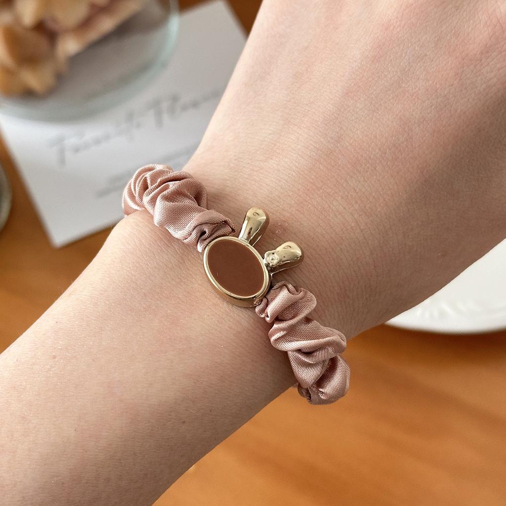 Simple Rabbit-shaped Small Intestine Hairband Ponytail Hair Tie High-end High Ponytail Hair String Accessory Elastic Hair Tie Updo