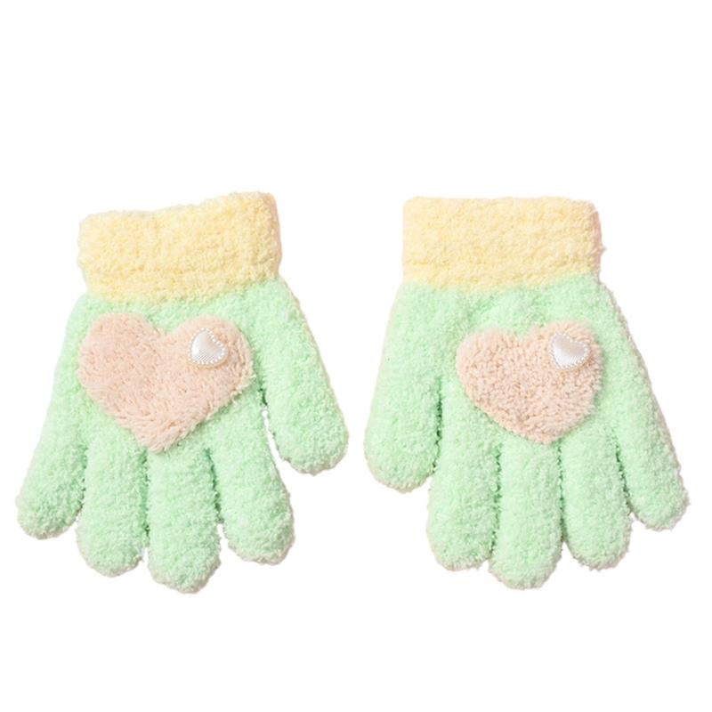 Soft Comfortable Winter Mittens for Kids Knitted Gloves Cute Cartoon Pattern Kindergarten Gloves Comfortable Wearing