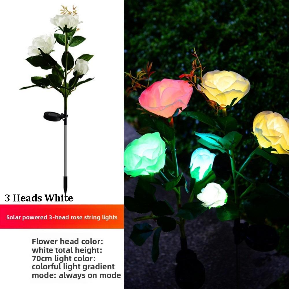 1/3 Heads LED Simulated Solar Lights Waterproof 5 Colors Outdoor Decorative Solar Light Lawn Decoration Landscape Light