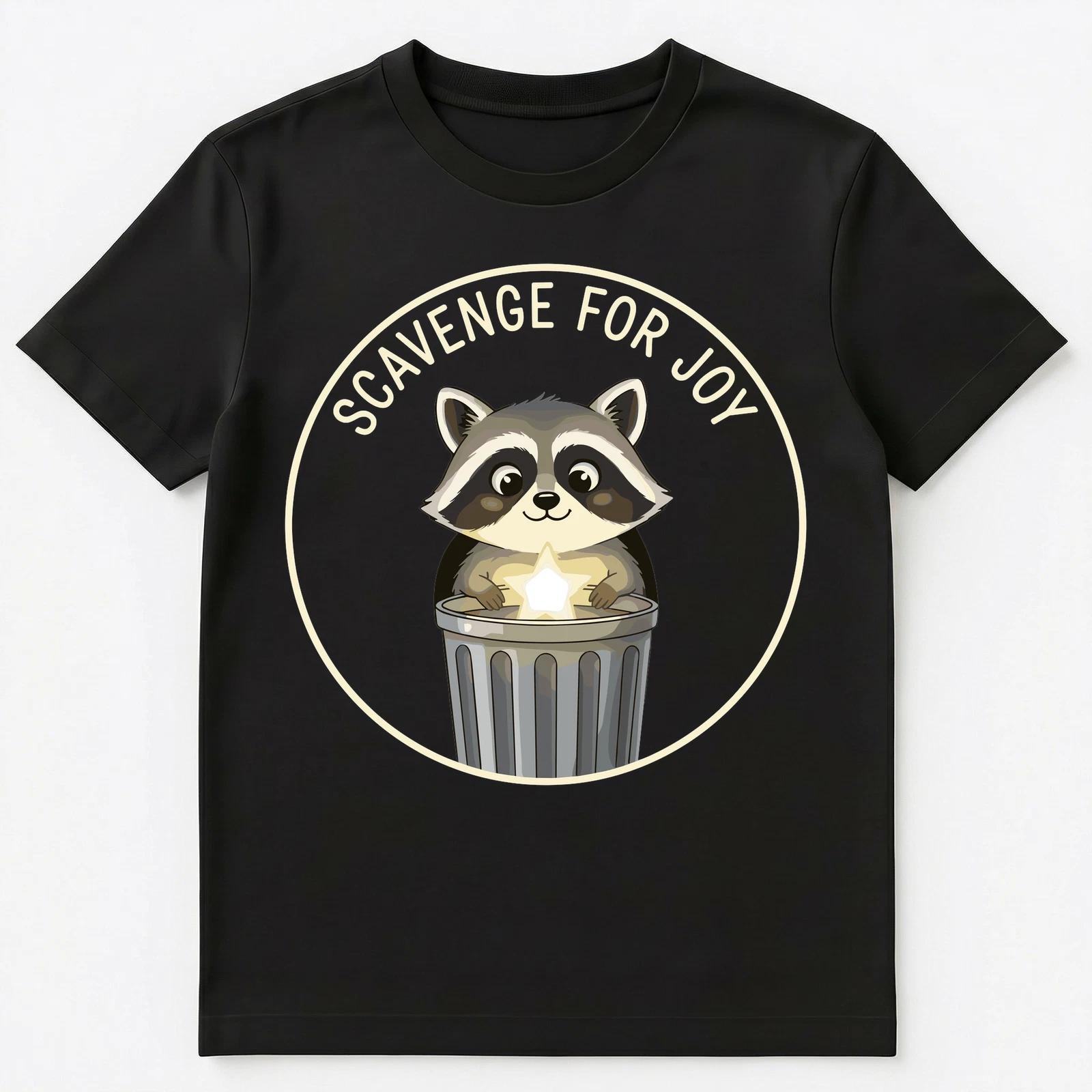 

Charming Raccoon Scavenge For Joy Design Unisex T-Shirt M