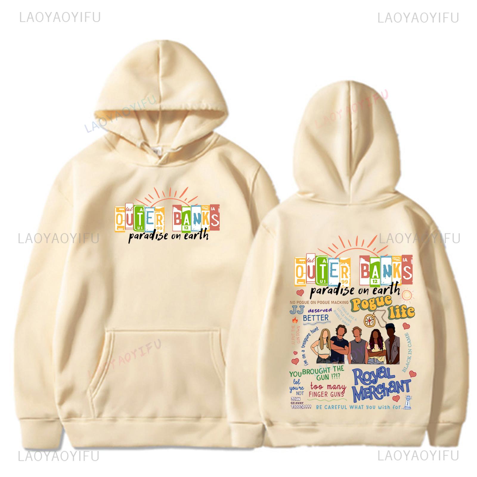 

Outer Banks Pogue Life Графический свитшот North Caroline Outer Banks Печатные пуловеры Унисекс Свитшот с заниженной линией плеч S