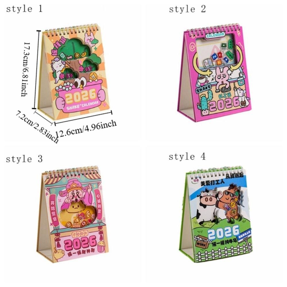 Traditioneller Klappkalender Cartoon Tischkalender Kreativer Schreibtischkalender Geburtstagsgeschenke