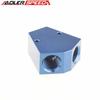 ADLER SPEED 3/8'' In 3/8'' Out Female Y-Block Fitting Adapter With 1/2" NPT Gauge Port Red / Black / Blue