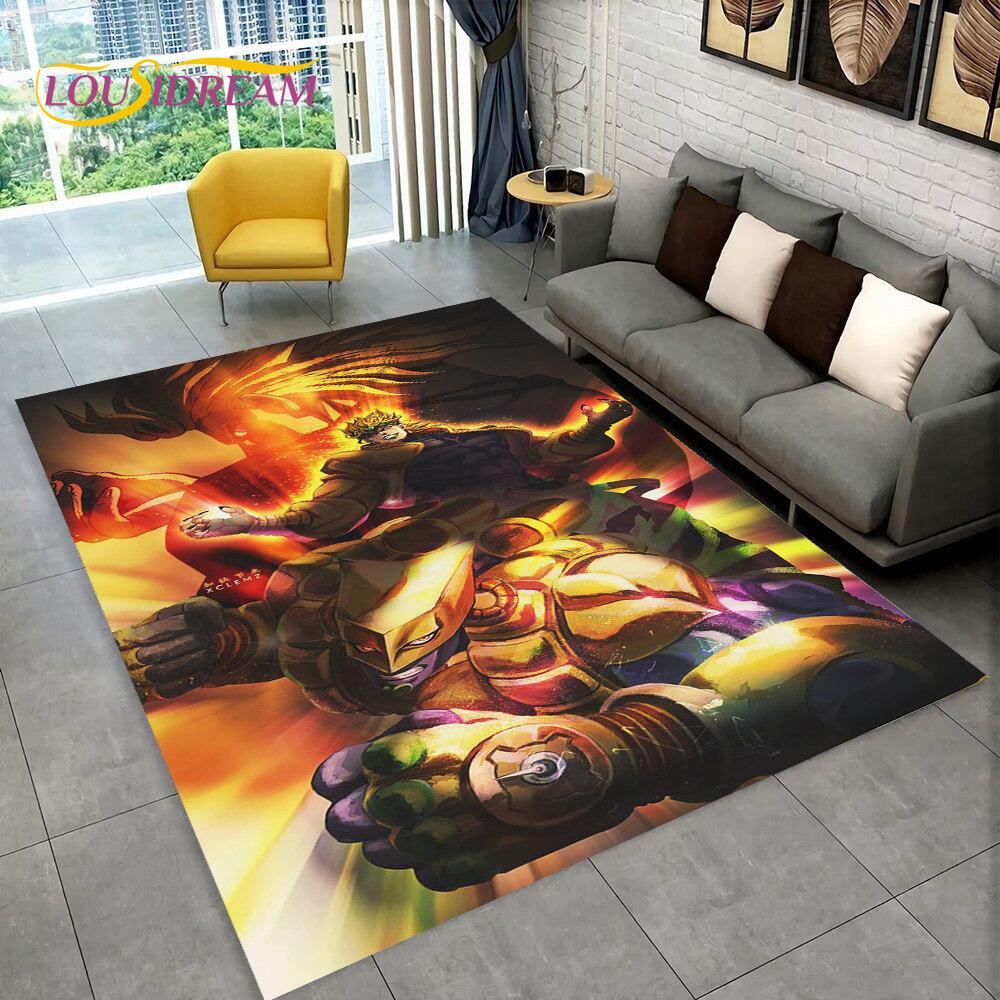 Anime Jojo's Bizarre Adventure  Area Rug,Carpet Rug for Living Room Bedroom Sofa Doormat Decoration, Kid Play Non-slip Floor Mat