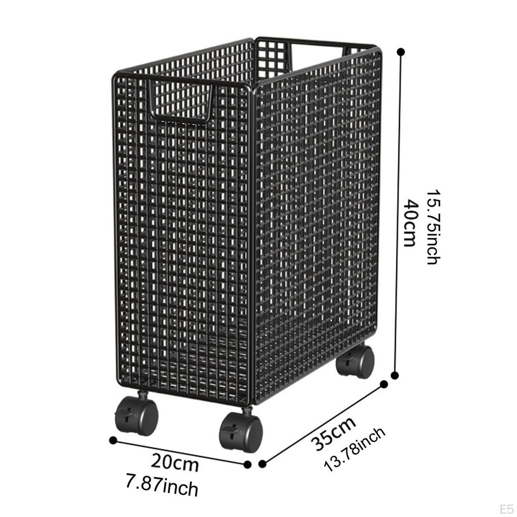 Rolling Yoga Mat Storage Basket Laundry Wheeled Home Gym Rack Cart for College