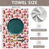 Christmas Towel 2025 New Cross-border Microfiber Printing Towel Dishcloth Holiday Decoration