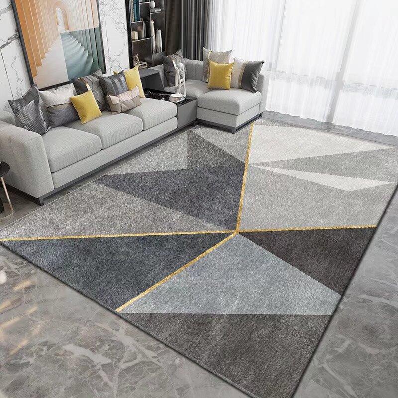 Nordic Geometric Living Room Decoration Soft Carpet Home Sofa Area Non-slip Large Rugs Bedroom Lounge Thickening Plush Floor Mat