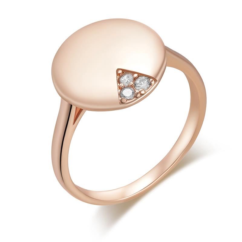 

Русский стиль розовое золото цвет чистое гладкое круглое кольцо для женщин натуральный циркон свадебный подарок вечная любовь ювелирные изделия 10