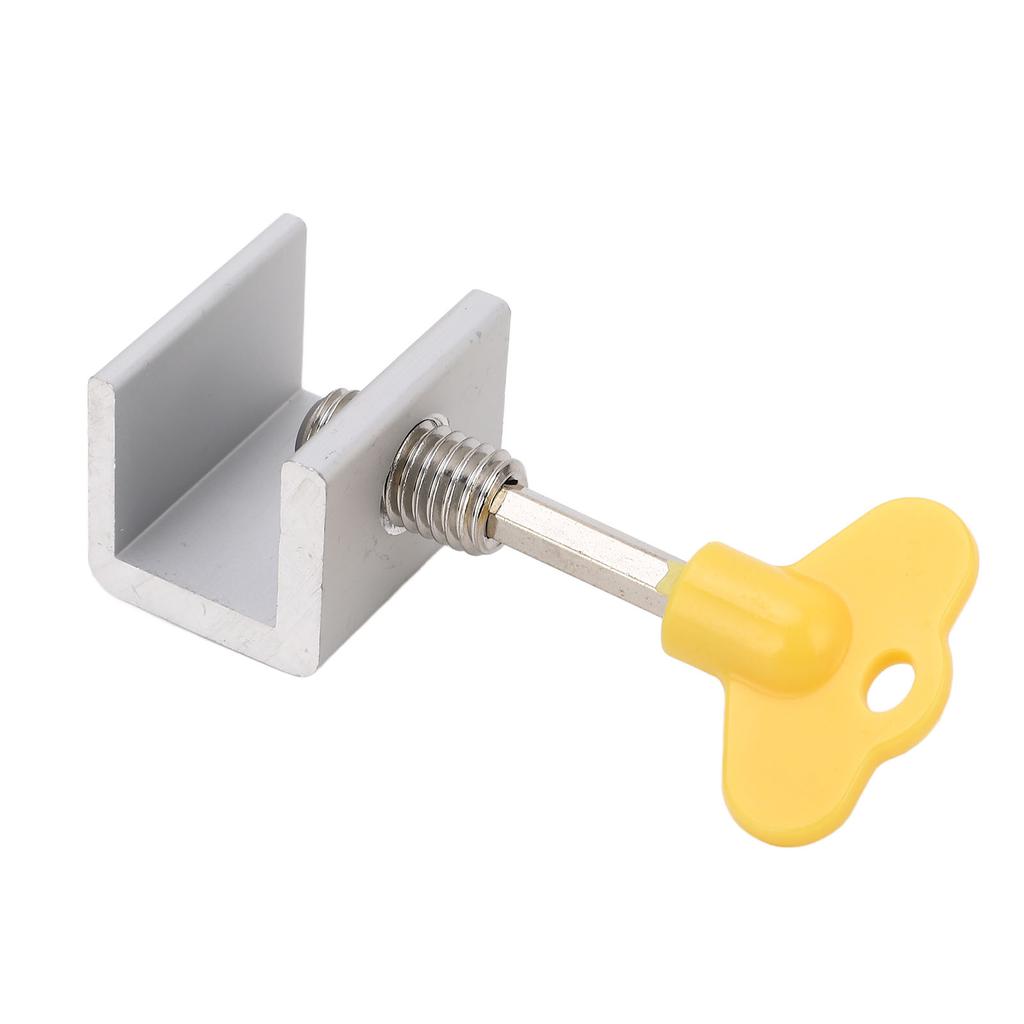 4er Set Schiebefenstersicherung Türbegrenzer Aluminiumlegierung mit 1 Schlüssel für Sicherheit