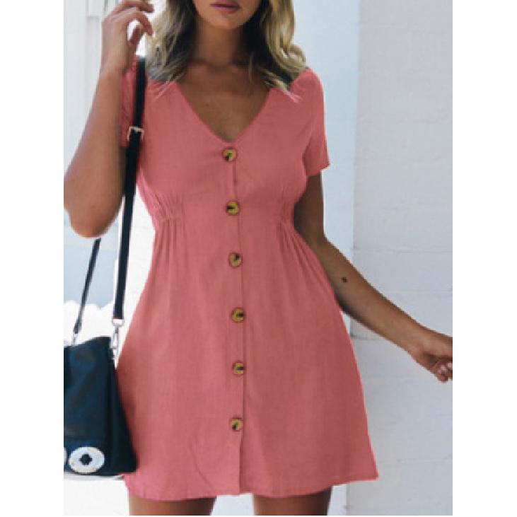 Women'S Short Spring And Summer Styles Sexy Fashionable Casual Vacation Daily Short Sleeved Satin Suspender Dress